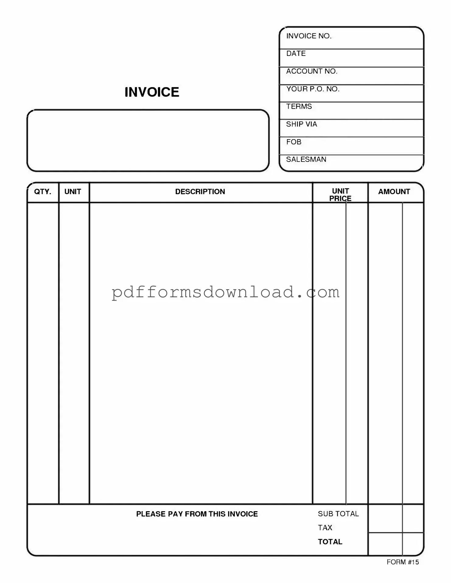 Download Free And Invoice Pdf Template
