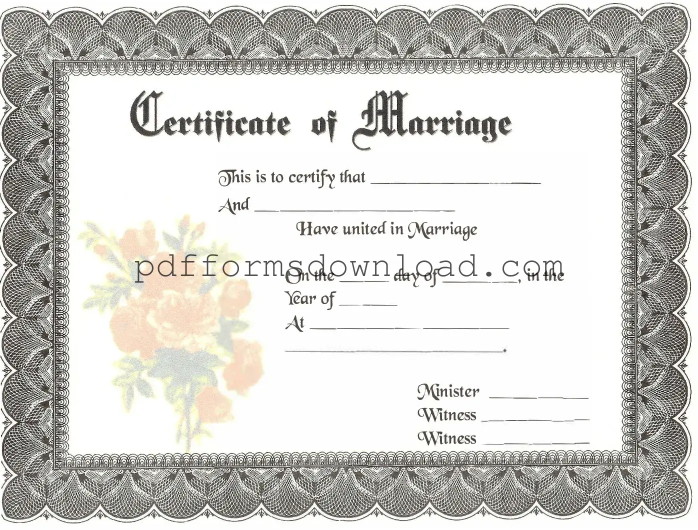 Download Marriage Certificate Template