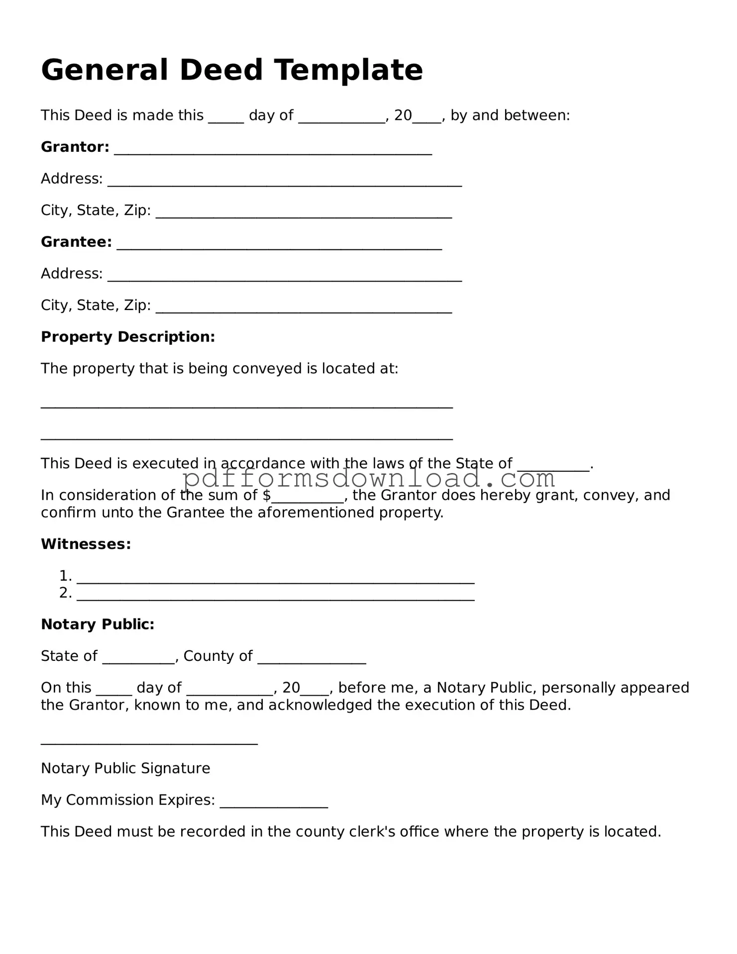 Official Deed Document