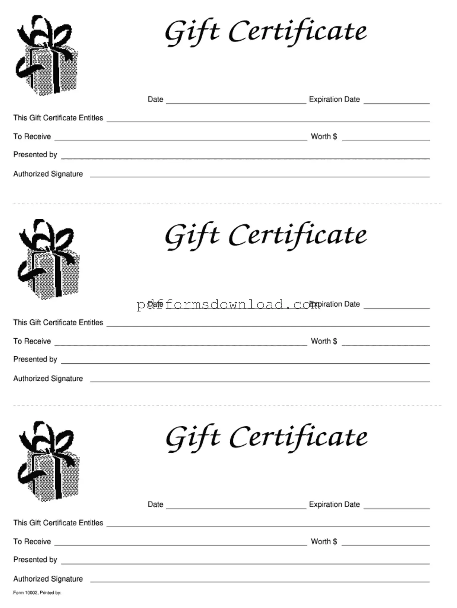 Download Gift Certificate Template