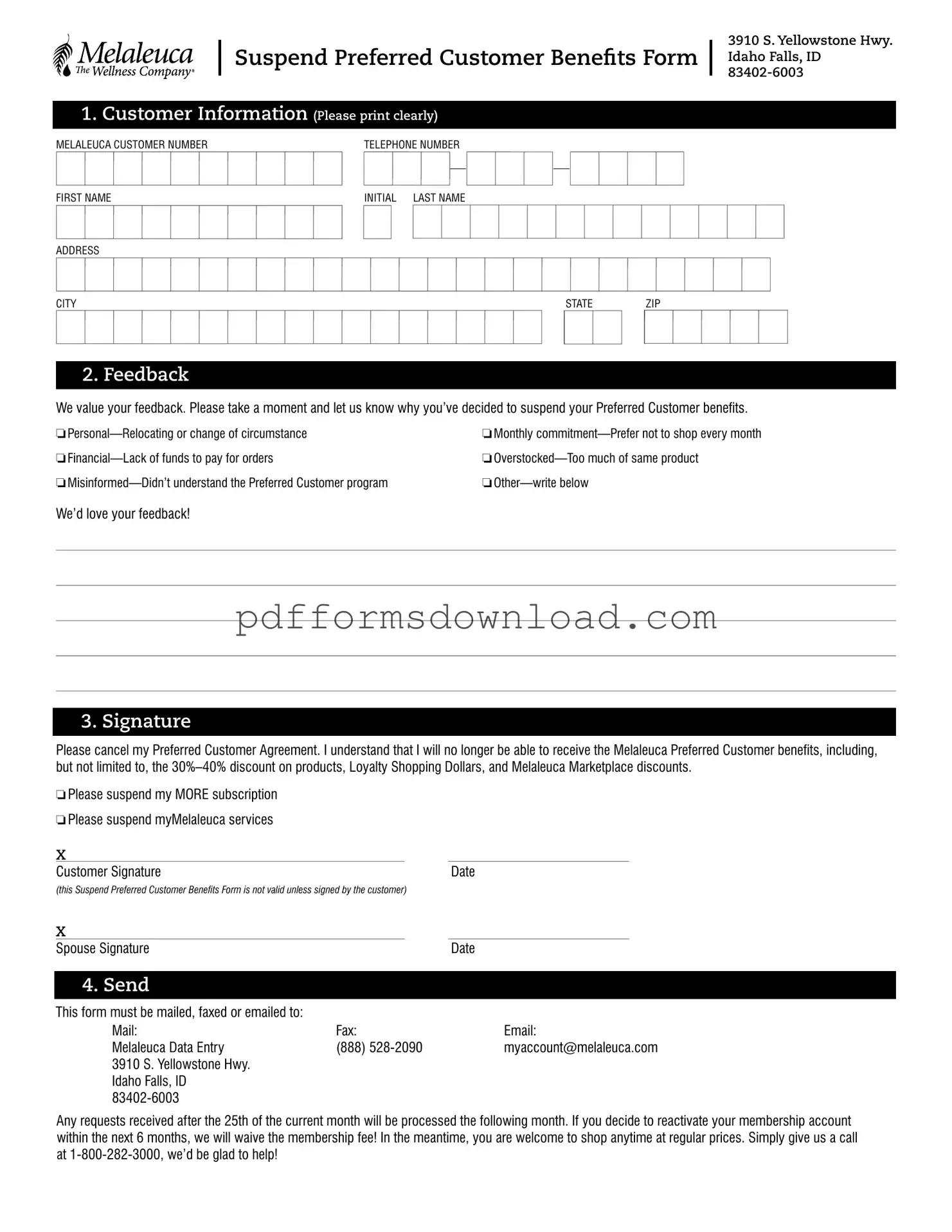 Download Melaleuca Cancellation Template