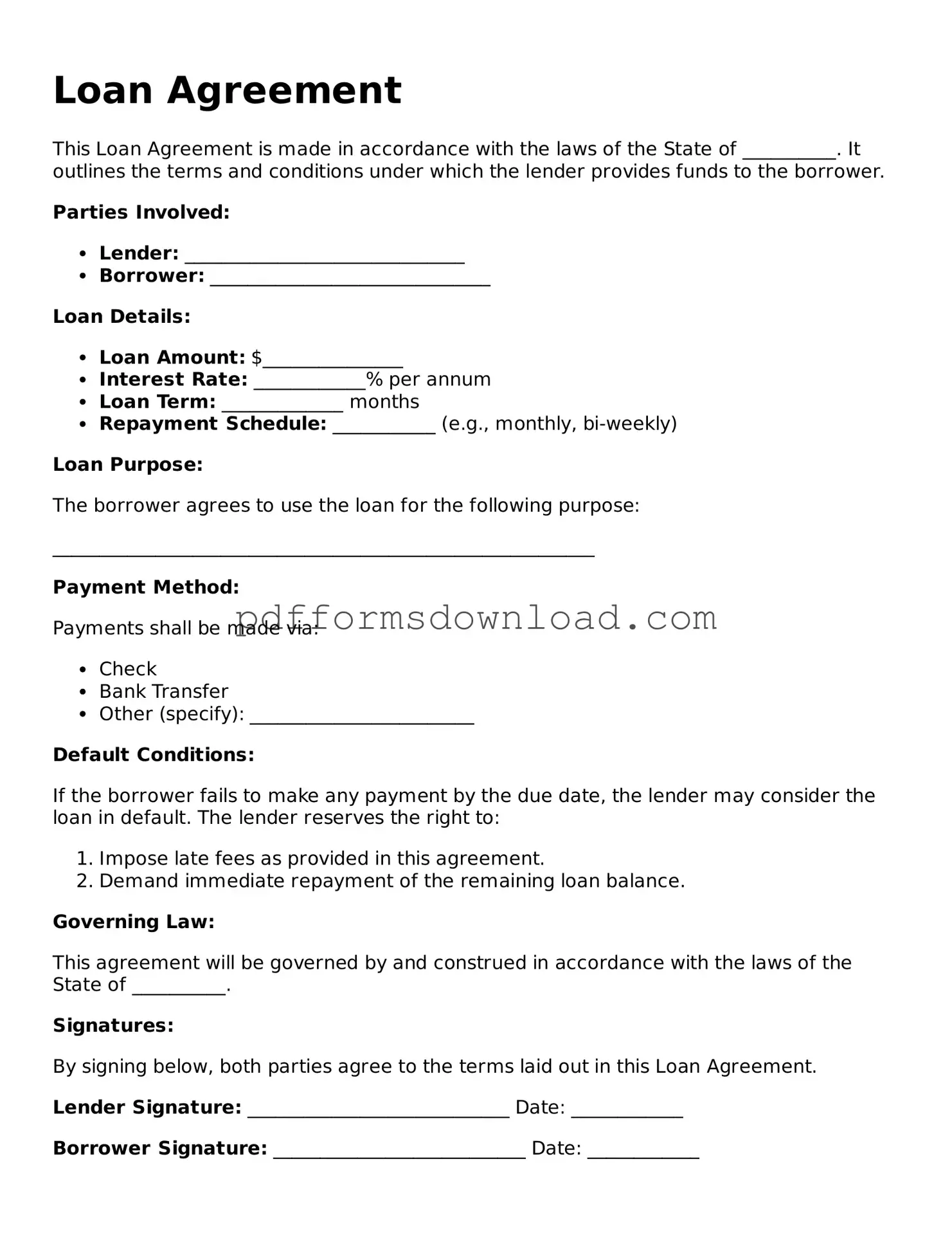 Official Loan Agreement Document