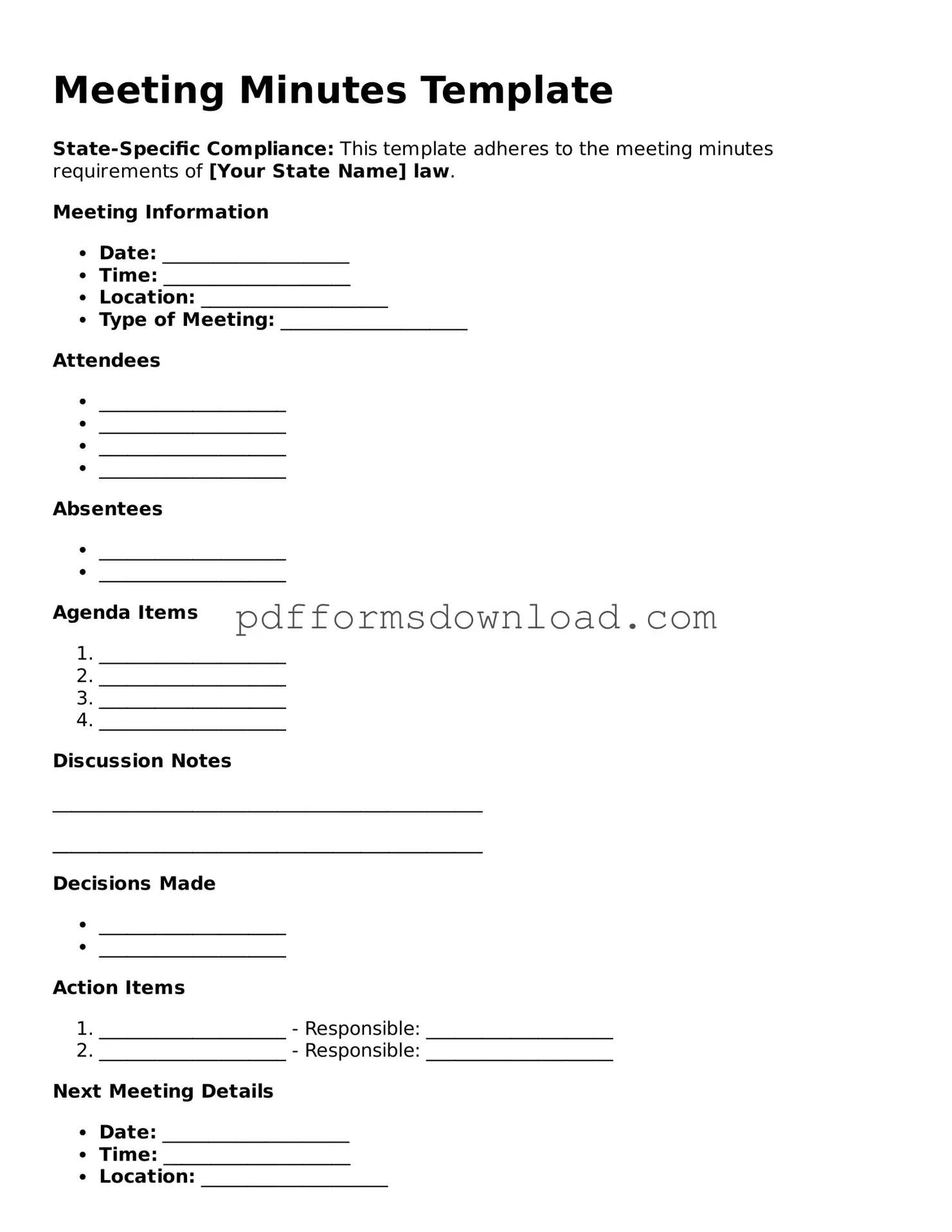 Official Meeting Minutes Document