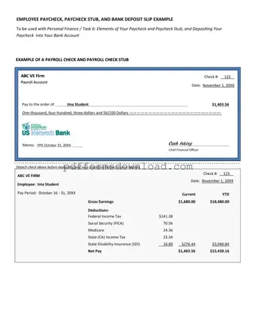 Download Payroll Check Template