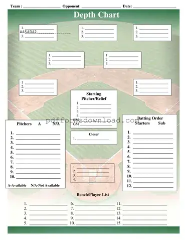 Download Baseball Field Lineup Template