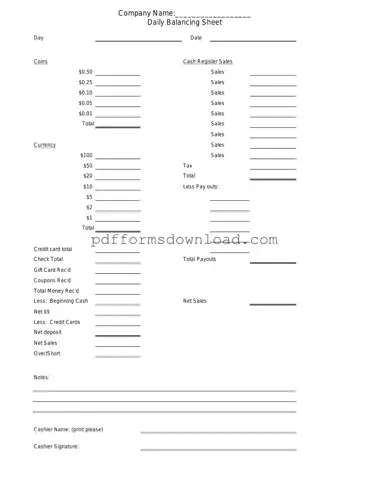 Download Cash Drawer Count Sheet Template