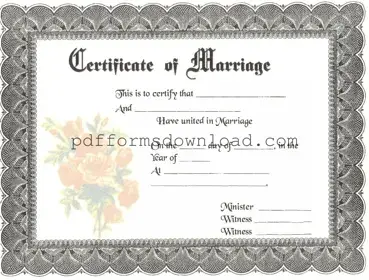 Download Marriage Certificate Template