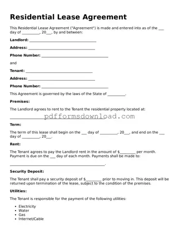 Official Residential Lease Agreement Document