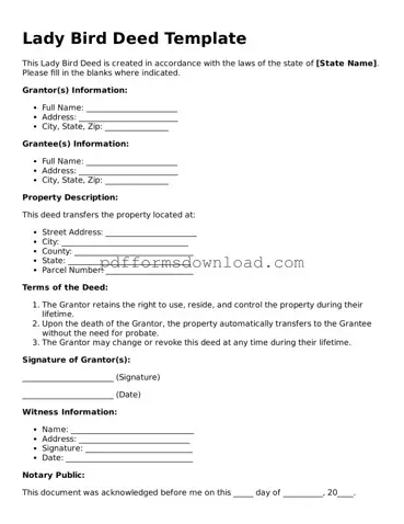 Official Lady Bird Deed Document