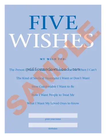 Download 5 Wishes Document Template
