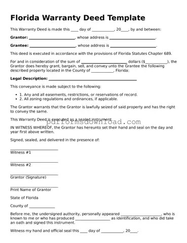 Printable Florida Deed Form