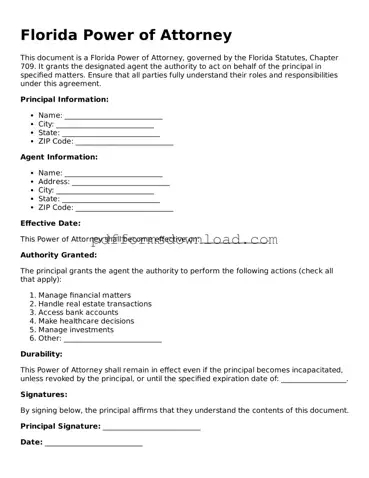 Printable Florida Power of Attorney Form