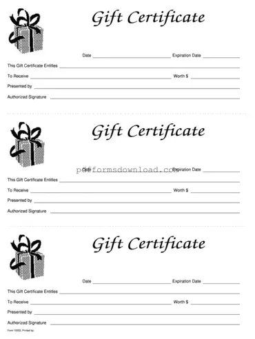 Download Gift Certificate Template