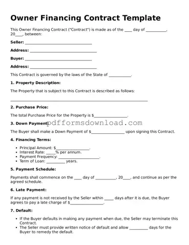 Official Owner Financing Contract Document