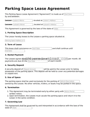 Official Parking Space Lease Agreement Document