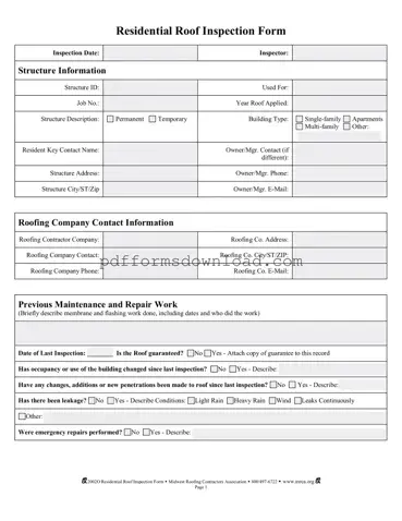 Download Roof Inspection Template