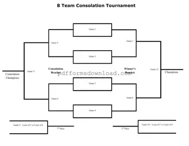 Download Tournament Consolation Bracket Template