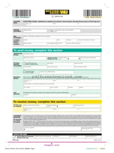 Download Western Union Template